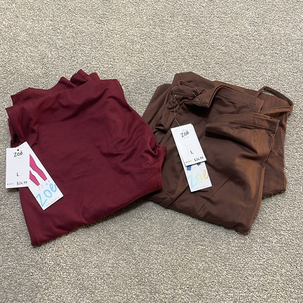 Bundle 2 pairs Zoë + Phoebe NWT Low-rise Legging L